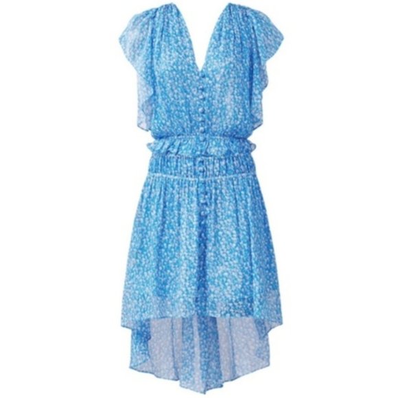 The Kooples Blue Lagoon Ruffle Dress - Picture 1 of 7